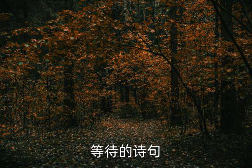 等待的詩句