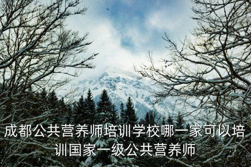 成都公共營(yíng)養(yǎng)師培訓(xùn)學(xué)校哪一家可以培訓(xùn)國家一級(jí)公共營(yíng)養(yǎng)師