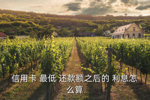 最低還款額利息怎么算