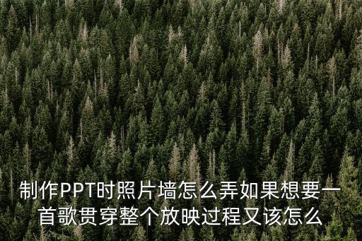 制作PPT時照片墻怎么弄如果想要一首歌貫穿整個放映過程又該怎么