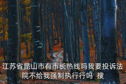 江蘇省昆山市有市長熱線嗎我要投訴法院不給我強制執行行嗎  搜