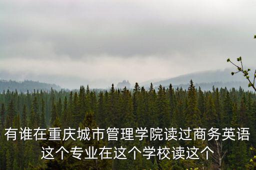 重慶市管理商務(wù)英語，有誰在重慶城市管理學(xué)院讀過商務(wù)英語這個專業(yè)在這個學(xué)校讀這個