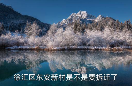 徐匯區(qū)東安新村是不是要拆遷了