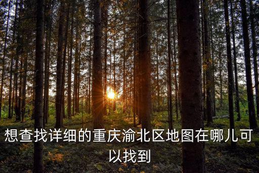 想查找詳細(xì)的重慶渝北區(qū)地圖在哪兒可以找到