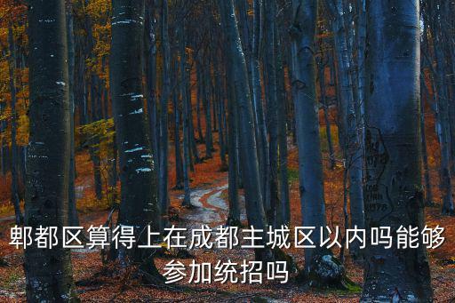 郫都區算得上在成都主城區以內嗎能夠參加統招嗎