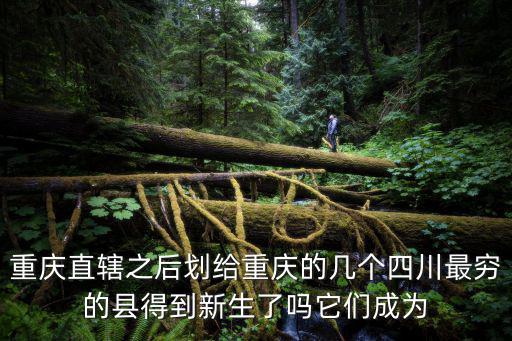 重慶直轄之后劃給重慶的幾個(gè)四川最窮的縣得到新生了嗎它們成為