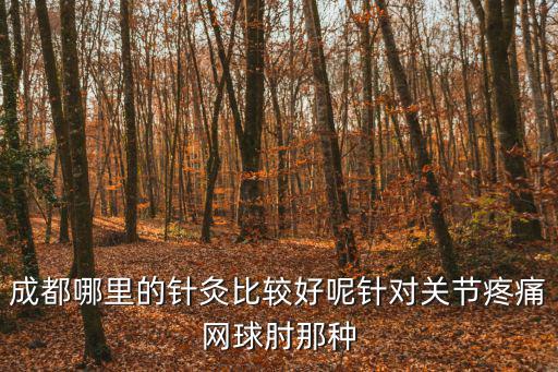 成都哪里的針灸比較好呢針對(duì)關(guān)節(jié)疼痛網(wǎng)球肘那種