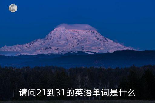 請問21到31的英語單詞是什么