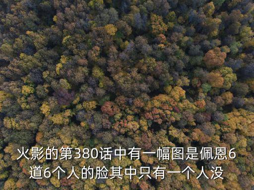 火影的第380話中有一幅圖是佩恩6道6個人的臉其中只有一個人沒