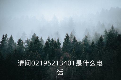 請問02195213401是什么電話