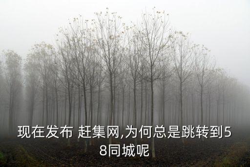 現在發布 趕集網,為何總是跳轉到58同城呢