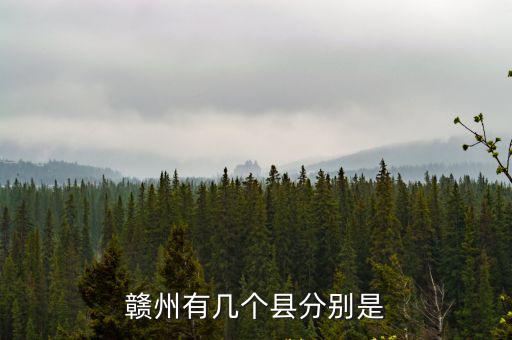 贛州有幾個縣分別是