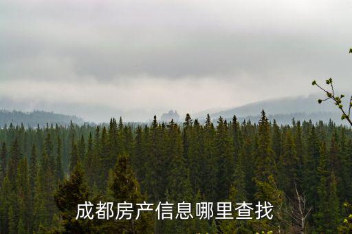 成都房產信息哪里查找