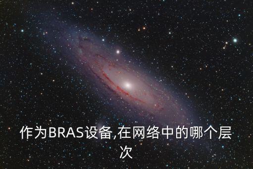 作為BRAS設備,在網(wǎng)絡中的哪個層次