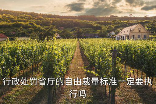 行政處罰省廳的自由裁量標準一定要執(zhí)行嗎