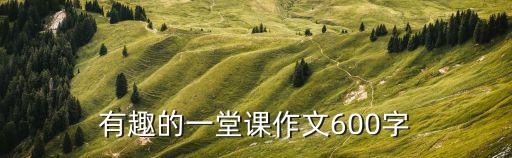 有趣的一堂課作文600字
