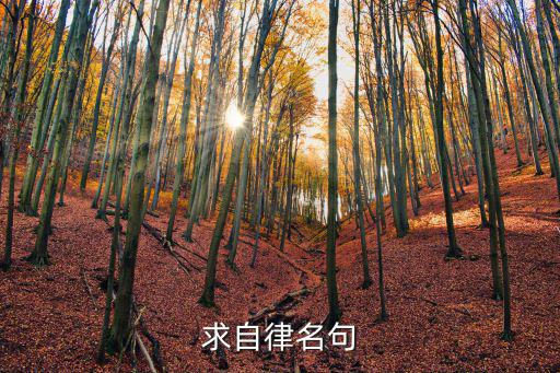 求自律名句