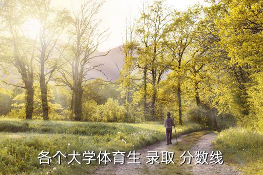 各個大學體育生 錄取 分數線