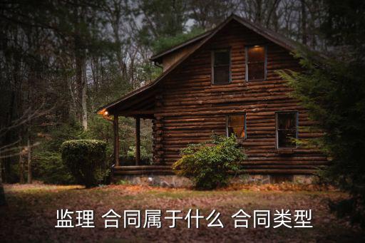  監理 合同屬于什么 合同類型