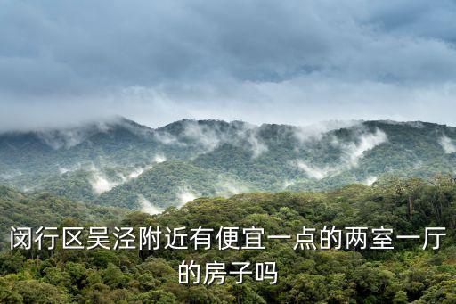 閔行區(qū)吳涇附近有便宜一點(diǎn)的兩室一廳的房子嗎