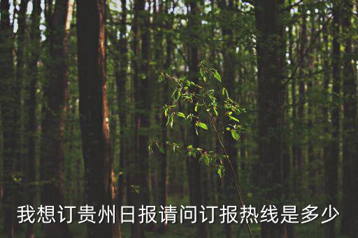 我想訂貴州日報請問訂報熱線是多少
