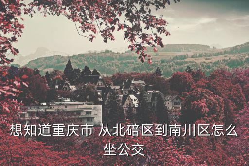 想知道重慶市 從北碚區到南川區怎么坐公交