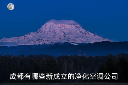 成都有哪些新成立的凈化空調(diào)公司