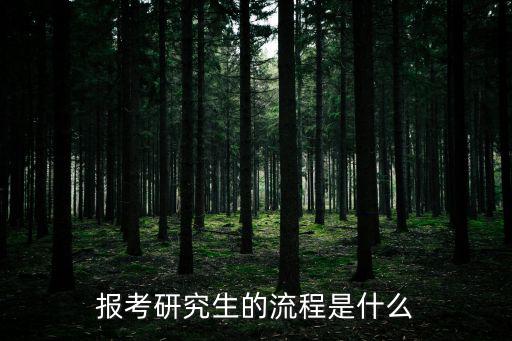 報考研究生的流程，報考研究生的具體程序