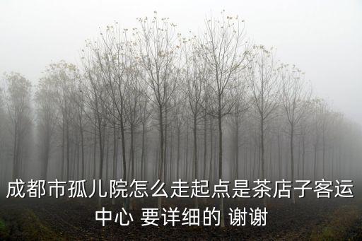 成都市兒童福利院營門口店，成都市孤兒院怎么走起點是茶店子客運中心 要詳細的 謝謝
