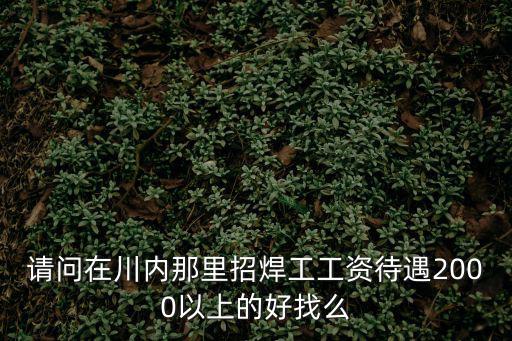 請問在川內(nèi)那里招焊工工資待遇2000以上的好找么
