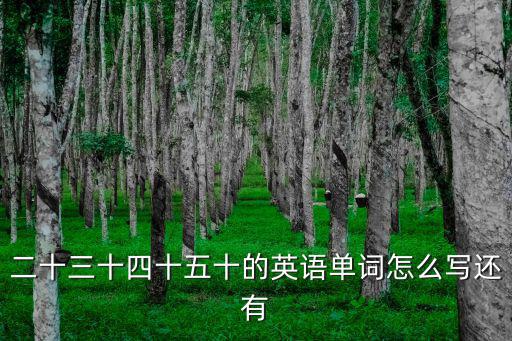 40英語，二十三十四十五十的英語單詞怎么寫還有