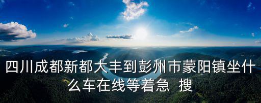 四川成都新都大豐到彭州市蒙陽鎮坐什么車在線等著急  搜