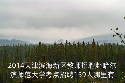 2014天津濱海新區教師招聘赴哈爾濱師范大學考點招聘159人哪里有