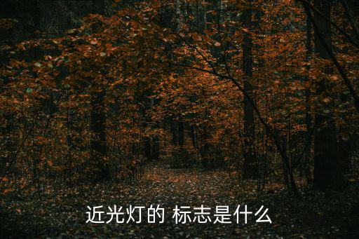 近光燈的 標志是什么