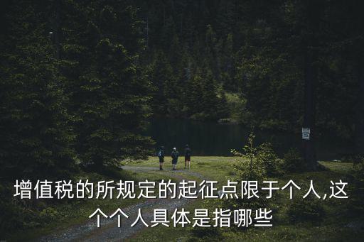 增值稅的所規(guī)定的起征點限于個人,這個個人具體是指哪些