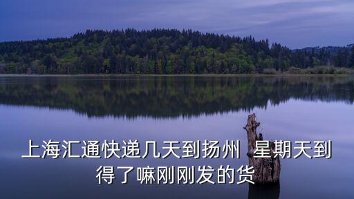 上海匯通快遞幾天到揚州  星期天到得了嘛剛剛發的貨