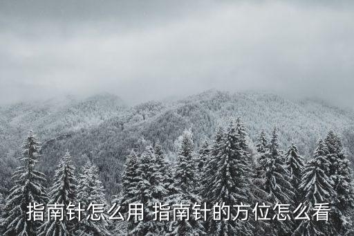  指南針怎么用 指南針的方位怎么看