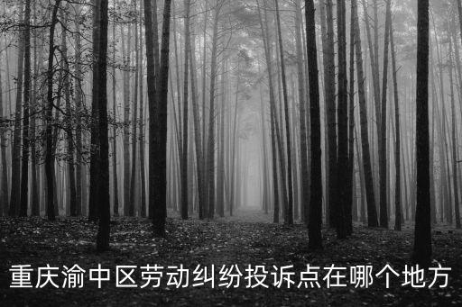 重慶渝中區勞動糾紛投訴點在哪個地方