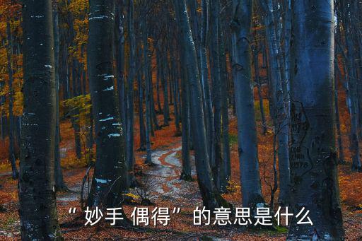 妙手偶得,《文章》第二集:原創(chuàng)于天成妙手偶得