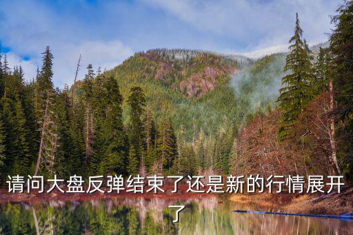 常山北明大數據中心最新消息，請問大盤反彈結束了還是新的行情展開了