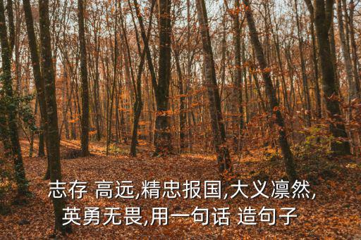 志存高遠造句,從小立志長大報效祖國岳飛志存高遠