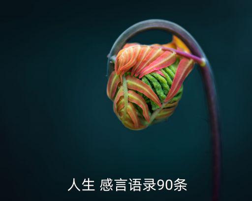 人生感言,90句勵志短句