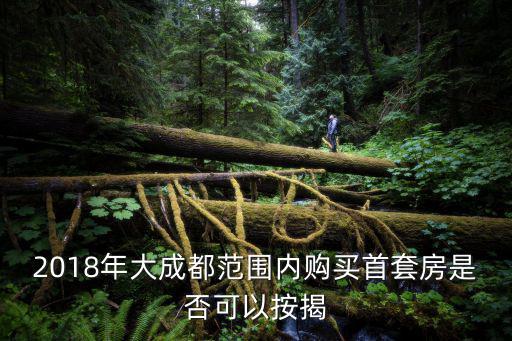 2018年大成都范圍內(nèi)購買首套房是否可以按揭