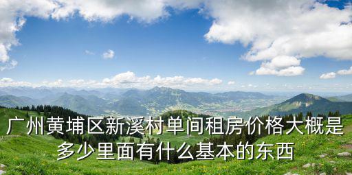 廣州黃埔區(qū)新溪村單間租房?jī)r(jià)格大概是多少里面有什么基本的東西