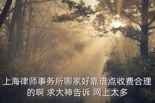 上海十大金牌律師事務所，上海律師事務所哪里好