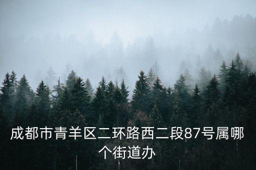 成都市青羊區(qū)二環(huán)路西二段87號屬哪個街道辦