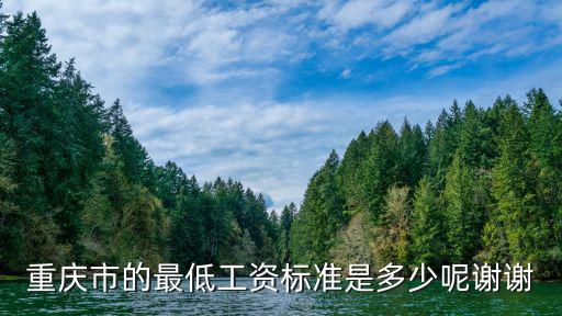 重慶市的最低工資標準是多少呢謝謝
