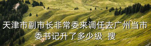 天津市副市長非常委來調任去廣州當市委書記升了多少級  搜
