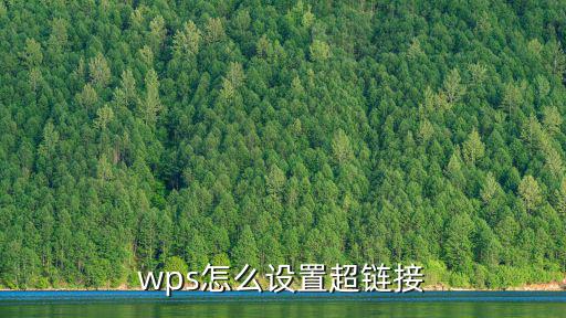wps怎么設(shè)置超鏈接