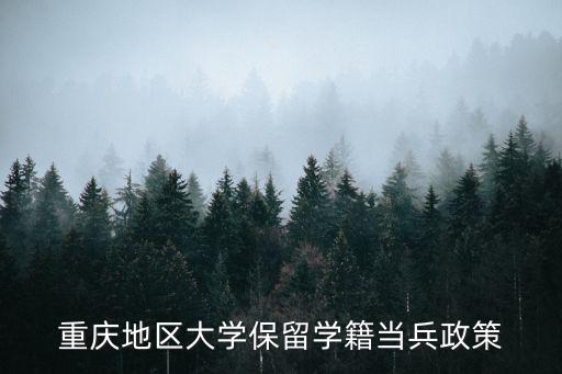 重慶地區大學保留學籍當兵政策